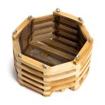 Maceta Colgante Octagonal de Madera No. 6 para Decoración o Arreglos