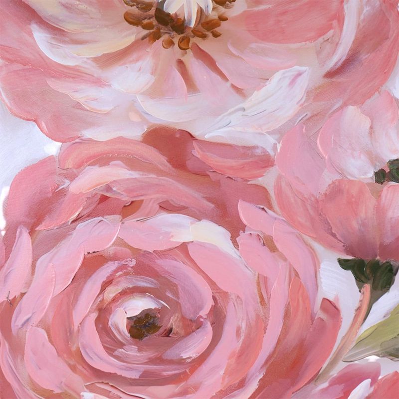 Cuadro Decorativo de Flores Rosadas con Marco Dorado de 82.5 x 122.5 cm