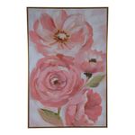 Cuadro Decorativo de Flores Rosadas con Marco Dorado de 82.5 x 122.5 cm