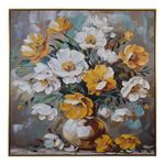 Cuadro Decorativo de Flores Amarillas con Marco Dorado de 82.5 x 122.5 cm