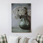 Cuadro Decorativo de Hortensias Blancas en Jarrón de 80 x 120 cm