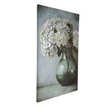 Cuadro Decorativo de Hortensias Blancas en Jarrón de 80 x 120 cm