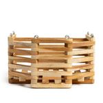 Maceta Colgante Hexagonal de Madera No. 10 para Decoración o Arreglos