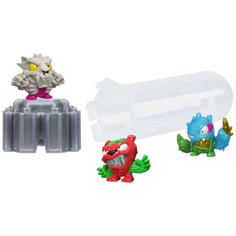 Set de 3 Micro Figuras MrBeast Lab Swarms Hyper Fusion en Tubo Sorpresa - Presentación Surtida
