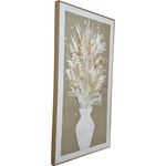 Cuadro Decorativo Jarrón con Flores Texturizadas con Marco de 62 x 122 cm