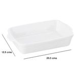 Molde Rectangular Antiadherente de 20.3 Cm Color Blanco