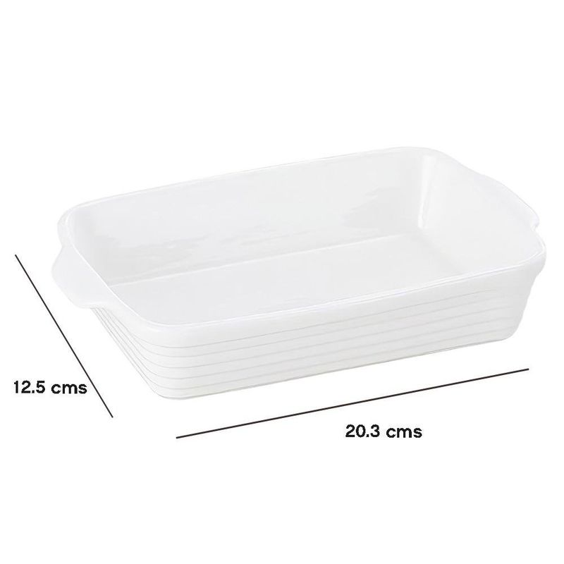 Molde Rectangular Antiadherente de 20.3 Cm Color Blanco