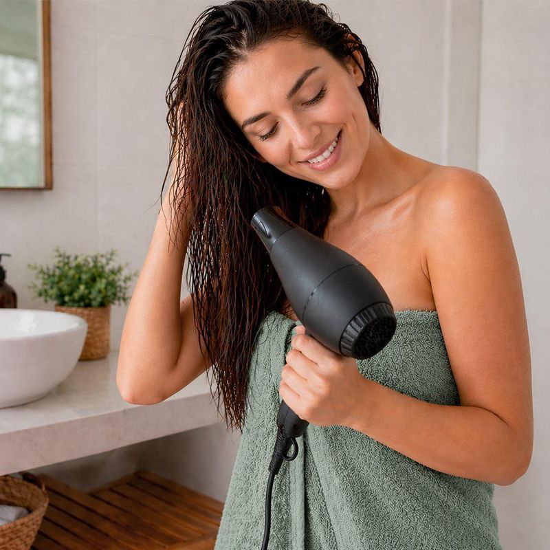 Toalla de Baño para Manos de Algodón Color Verde Musgo