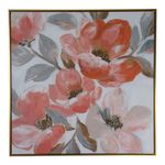 Cuadro Decorativo de Flores Rosadas con Marco Dorado de 82.5 x 122.5 cm