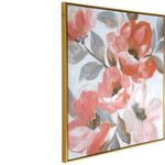 Cuadro Decorativo de Flores Rosadas con Marco Dorado de 82.5 x 122.5 cm