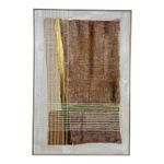 Cuadro Decorativo Abstracto con Toques Dorados Texturizado con Marco de 82 x 122 cm