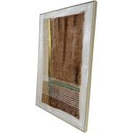 Cuadro Decorativo Abstracto con Toques Dorados Texturizado con Marco de 82 x 122 cm