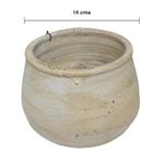 Maceta para Orquídea Lisa de 14 cm Acabado Crema Antiguo