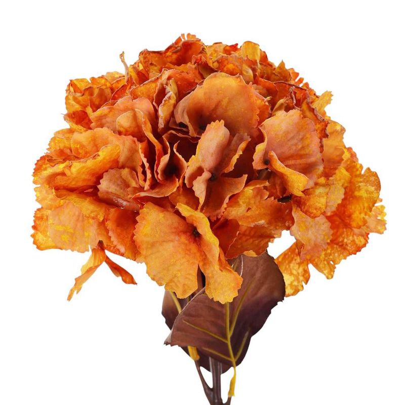 Hortensia Decorativa Artificial Color Naranja