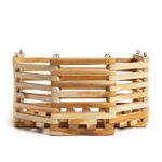 Maceta Colgante Hexagonal de Madera No. 12 para Decoración o Arreglos