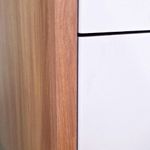 Mueble de Cocina Impera con 2 Puertas y 3 Gavetas 70 x 52 x 221 cm Café y Blanco
