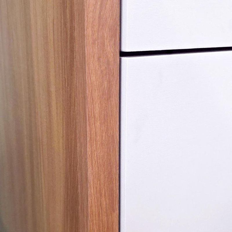 Mueble de Cocina Impera con 2 Puertas y 3 Gavetas 70 x 52 x 221 cm Café y Blanco