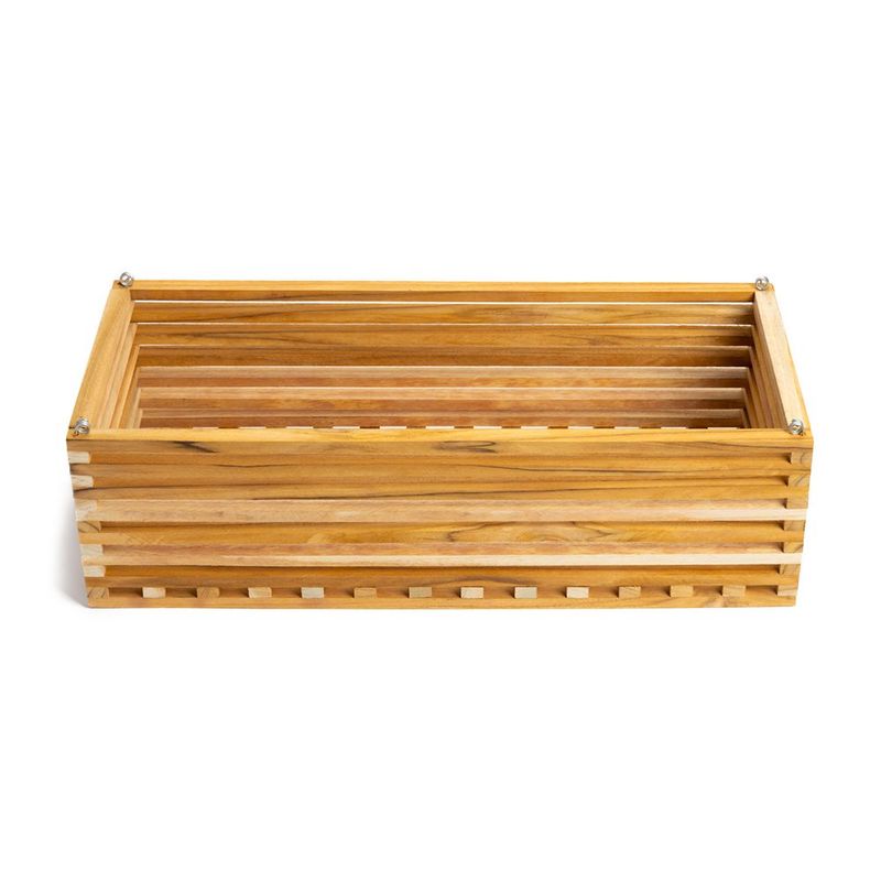 Maceta Colgante Rectangular de Madera No. 18 para Decoración o Arreglos