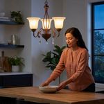 Lámpara de Techo 3 Luces Campana Invertida Base E27 de 60 W Café