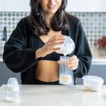 Extractor de Leche Eléctrico Doble Portátil Manos Libres de 150 mL Blanco