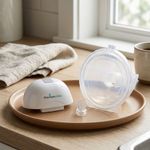 Extractor de Leche Eléctrico Doble Portátil Manos Libres de 150 mL Blanco