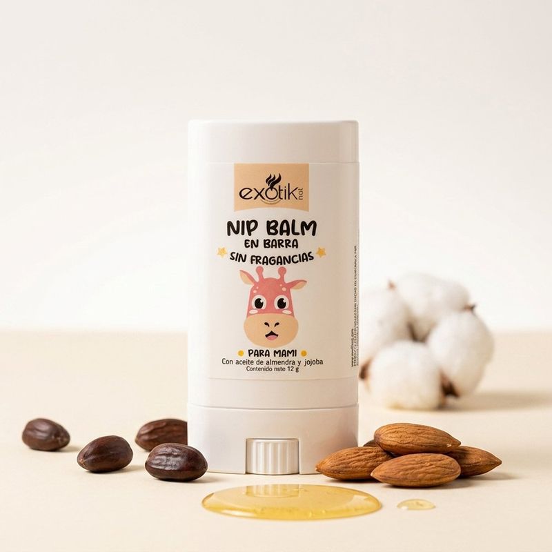 Bálsamo en Barra para Pezones sin Fragancia con Almendra y Jojoba de 12 g