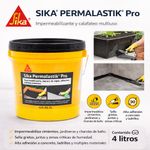 Impermeabilizante Asfáltico Permalastik Pro 4 L para Cimentaciones Color Negro