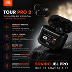 Audífonos Inalámbricos Tour Pro 2 TWS con Cancelación de Ruido y Estuche Inteligente Negro