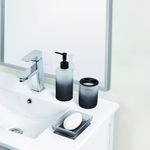 Set de 3 Piezas de Accesorios de Vidrio para Baño en Color Negro