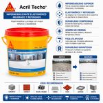 Impermeabilizante Acrilico Acril Techo Power 4 GT 1 Galón Color Rojo