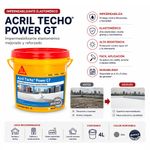 Impermeabilizante Acrilico Acril Techo Power 8 GT 1 Galón Color Gris