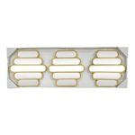 Set de 3 Espejos de Pared Diseño Panal 25 cm  Dorados