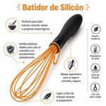 Batidor de Silicón Color Naranja