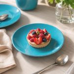 Plato para Postre de 7.8 Plg Color Turquesa