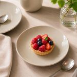 Plato para Postre de 7.8 Plg Color Gris pardo