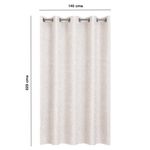 Cortina Jacquard de 140 x 229 cm Beige con Diseño Texturizado