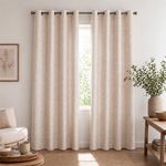 Cortina Jacquard de 140 x 229 cm Beige con Diseño Texturizado