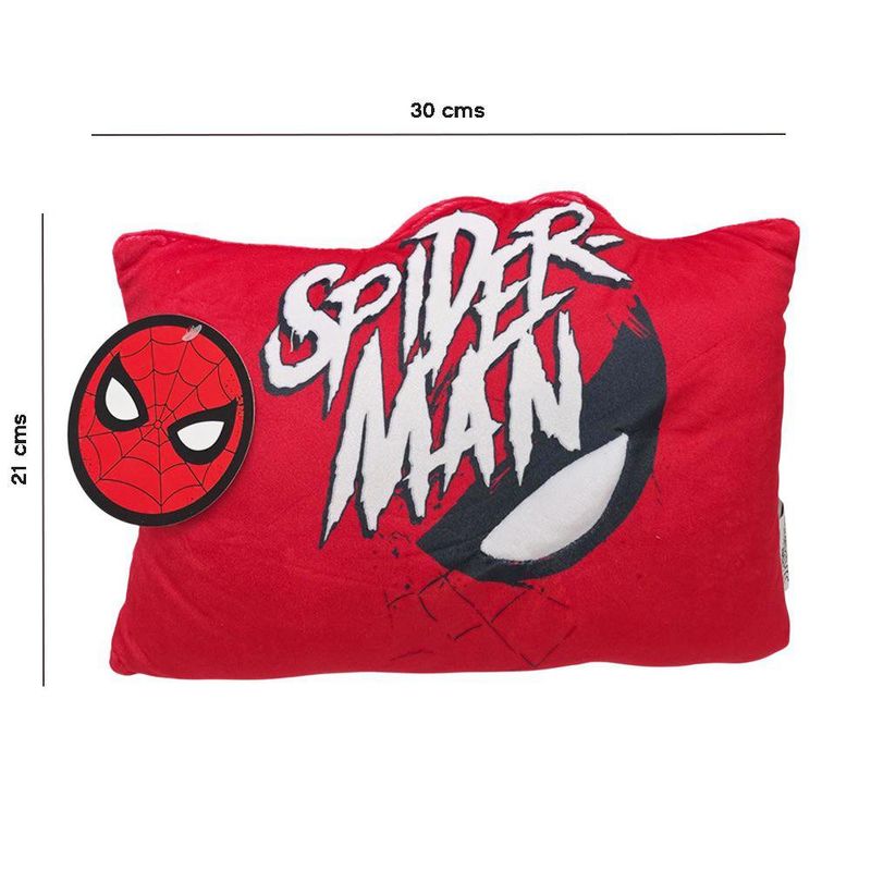 Almohada Infantil Decorativa 3D Spider-Man Rojo de 21 x 30 cm Suave para Dormitorio