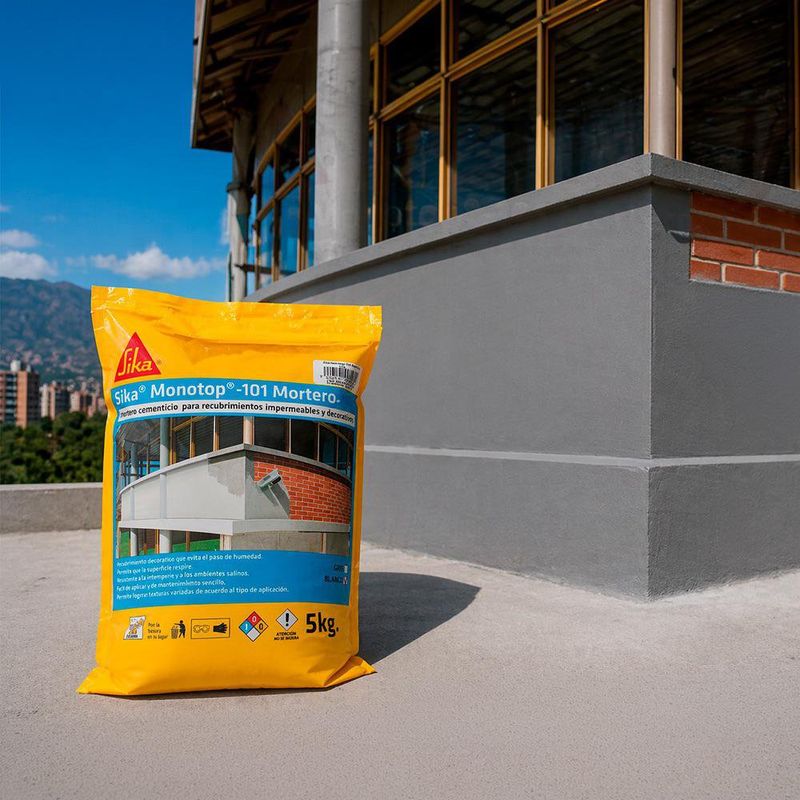 Mortero Impermeable Monotop-101 5 kg para Muros Color Gris