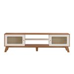 Rack Charlotte de 180 x 40 x 55 cm para TV de 75 Plg Color Roble Crema