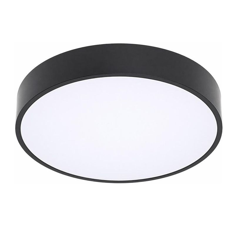 Plafón LED de Techo 24 W 3CCT Negro Diseño Redondo Integrado