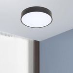 Plafón LED de Techo 24 W 3CCT Negro Diseño Redondo Integrado
