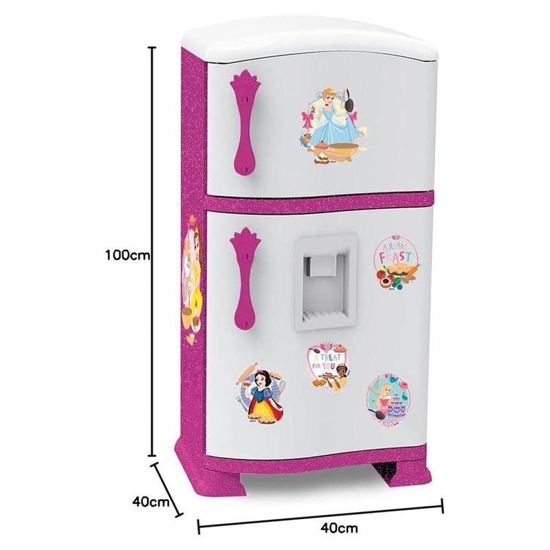 Refrigerador Infantil Disney Princesa Pop con Glitter y Accesorios Interactivos
