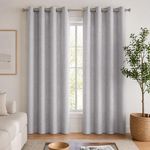 Cortina Jacquard de 140 x 229 cm Gris Oscuro con Diseño Texturizado