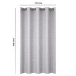 Cortina Jacquard de 140 x 229 cm Gris Oscuro con Diseño Texturizado