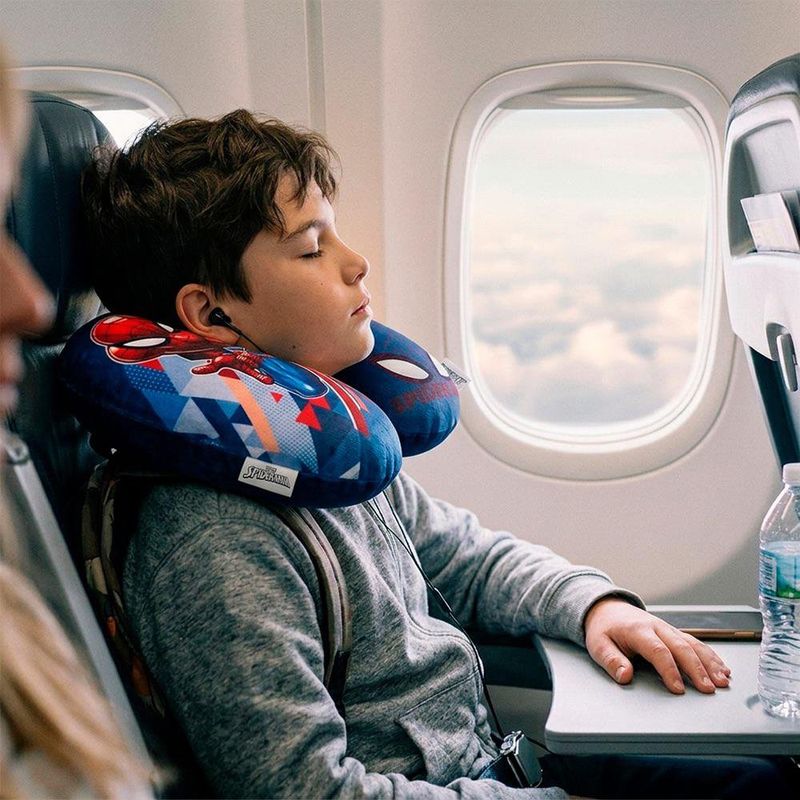 Cojín de Cuello Spider-Man Suave para Viaje y Descanso Color Azul
