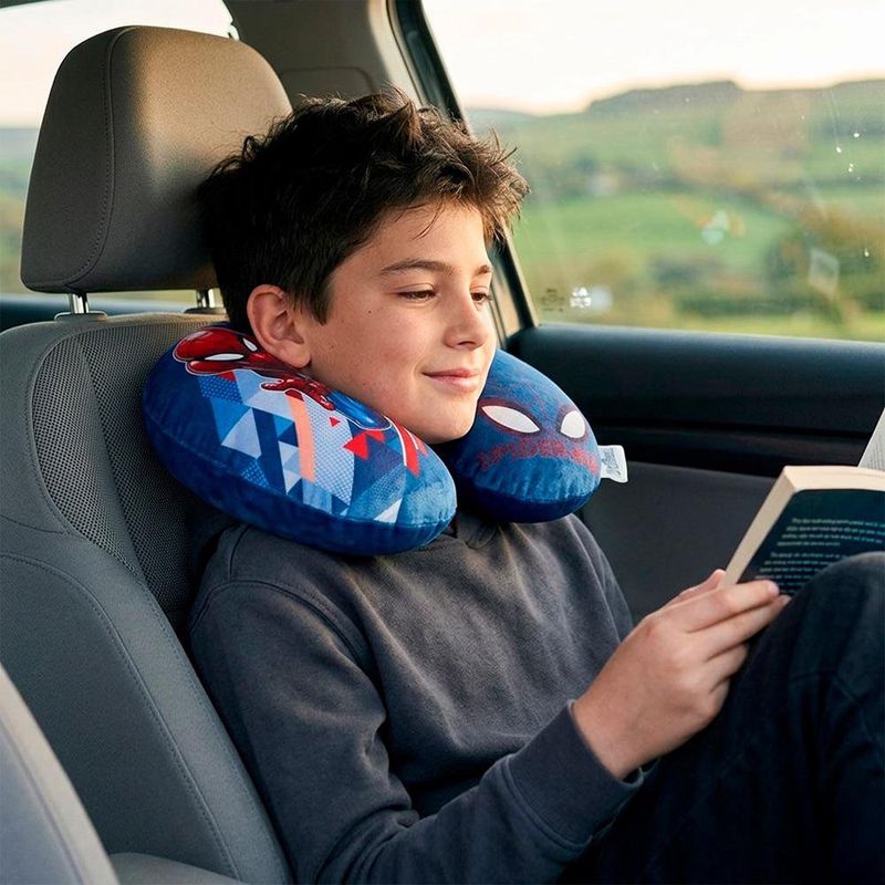 Cojín de Cuello Spider-Man Suave para Viaje y Descanso Color Azul