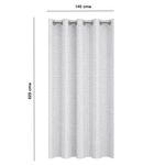 Cortina Jacquard de 140 x 229 cm Gris con Diseño Texturizado