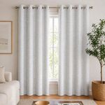 Cortina Jacquard de 140 x 229 cm Gris con Diseño Texturizado