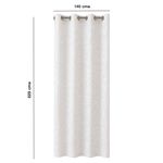 Cortina Jacquard de 140 x 229 cm Blanca con Diseño Texturizado